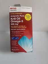 CVS Health Pure Omega-3 Krill Oil 500mg 45 Softgels