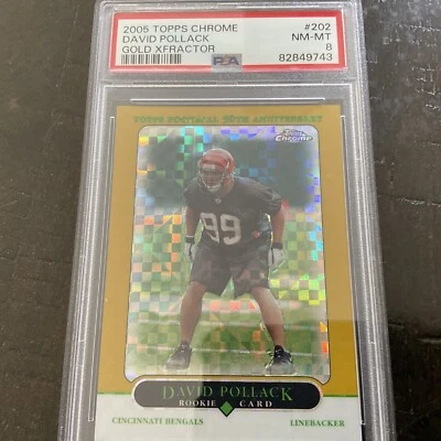 05 Topps Chrome Football David Pollack Uncirculated Xfractor 199/399 PSA 9🚀🚀 - Image 1 of 2