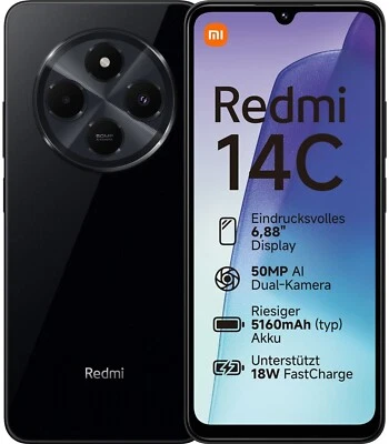 Xiaomi Redmi 14C 256GB Midnight Black Differenzbesteuert - Bild 1 von 3