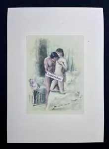 4 Erotische Kunstdrucke aus Verlains „Oeuvre Livre“ 1948 von Paul Émil Bécat - Bild 1 von 11