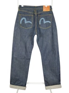 Evisu Ribete Vaqueros Denim Hombre Pantalones - Imagen 1 de 9