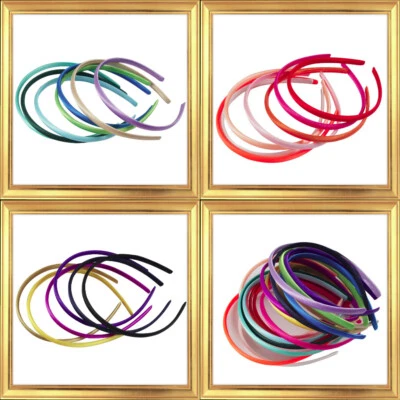 Haarreif 10 mm breit Satin Farbwahl Frisur Haar Kopf modisch chic glänzend