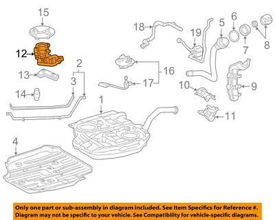 Used Fuel Pump fits: 2012 Scion IQ Pump Only Grade A - Image 1 of 3