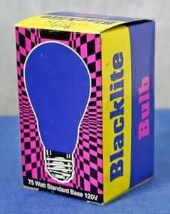 Vintage Blacklite Bulb – 75 Watt Standard Base  - Picture 1 of 5