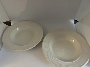 Vintage Wedgewood EDME Two Soup Bowls Wide Rim 8" Etruria & Barlaston, England - Picture 1 of 8