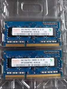 Tested GOOD Laptop Notebook Hynix 2x2GB 4GB DDR3 PC3-10600 Memory RAM SODIMM - Picture 1 of 2