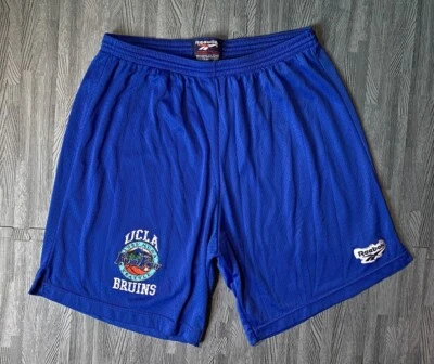 Shorts de ginástica vintage Reebok 1995 UCLA Bruins time de basquete emitido 2XL - Imagem 1 de 4