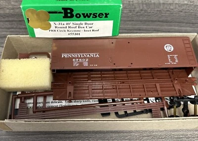 BOWSER HO Scale Kit #55301 Round Roof Box Car PRR Circle Keystone - NEW! - Image 1 of 3