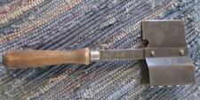 RUSTIC USA VTG 2-SIDED MEAT CHOPPER/TENDERIZER WOOD HANDLE CAMPING FARMHOUSE