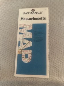 Mapa de ruta oficial de viaje turístico del estado de Rand McNally de Massachusetts  - Imagen 1 de 7