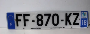 Frankreich Euro Style Acryl Fahrzeug Nummernschild ~ ""FF - 870 - KZ"" SPM - Bild 1 von 8