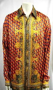 CAMICIA UOMO CREME DE SILK SETA METALLIZZATA STILE TRECCIA 2607 TAGLIA 2XLARGE NUOVA CON ETICHETTE - Foto 1 di 2