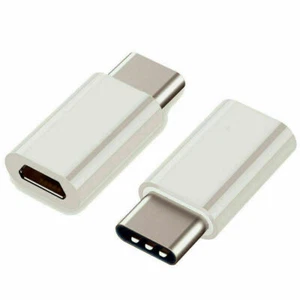 10 x Micro USB to USB 3.1 Type-C USB Data Adapter For 3 White Phones Useful USN - Photo 1 sur 5