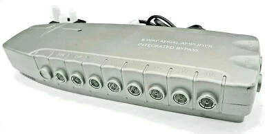 8 WAY AERIAL AMPLIFIER FREEVIEW TV SKY+ HD LINK MAGIC EYE SPLITTER GLOBAL 7 - Image 1 of 4