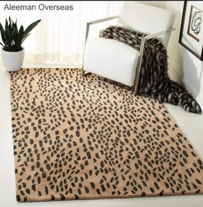 Modern Cheetah Hand Tufted Wool Area Rugs Traditional Home Living room Bedroom - Picture 1 of 4