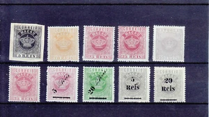MACAU MACAO 1884 / 1887 10 MINT STAMPS - Picture 1 of 1