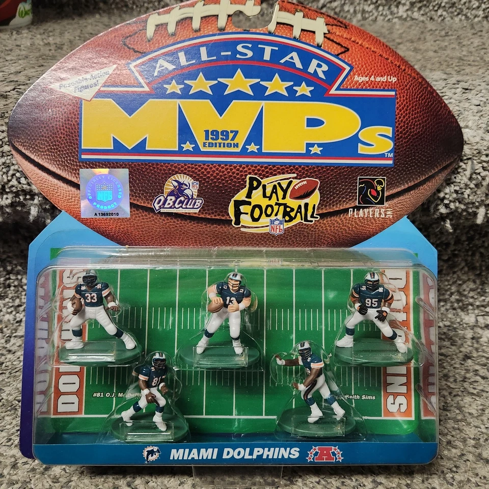 Miami Dolphins 1997 Galoob Poseable Figures Set All-star MVPs