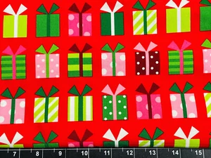 Tina SCRAP 9"x21" Jingle Polka Dot Colorful Christmas Gift Present Fabric Cotton - Picture 1 of 1