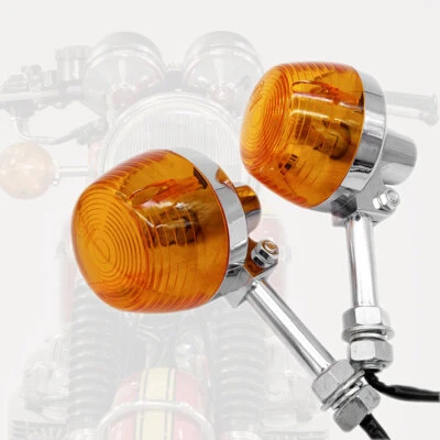 2X For Honda CT70 CT90 XL100 CB350 CM400 CB450 CB750 Turn signal Light 8Mm 12V## - Image 1 of 4