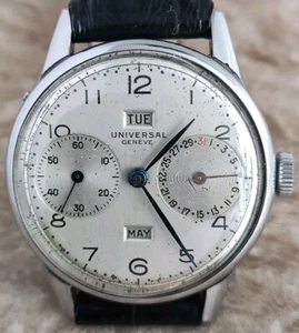 UNIVERSAL GENEVE Triple-Date Ref. 21301 Manual Wind St. Steel 32mm Midsize Watch - Picture 1 of 24