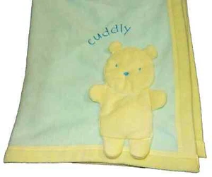 7D Vintage Carter's CUDDLY All About A Bear Squeaker Fleece Crib Baby Blanket - Picture 1 of 5