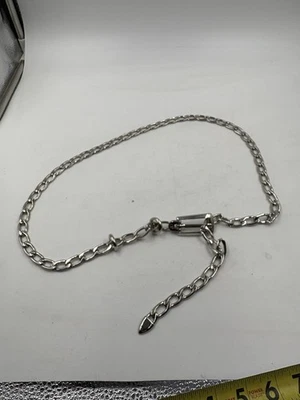 Cinturón de Colección Años 90 Calvin Klein Mujer Clásico Cadena Plateada OS Carrera Moderno Cóctel Foto 1 de 4