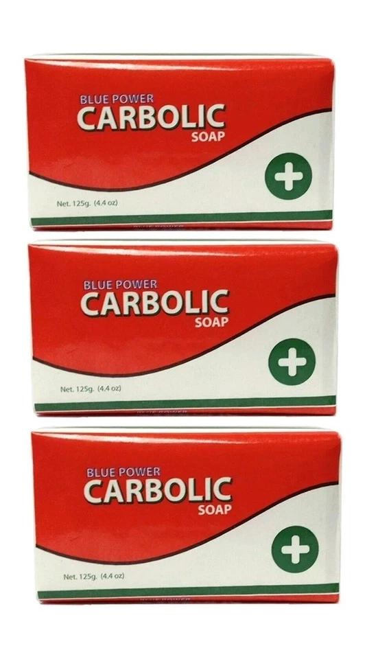 3 x Blue Power Carbolic Soap 125g (Pack of 3) FREE Postage UK