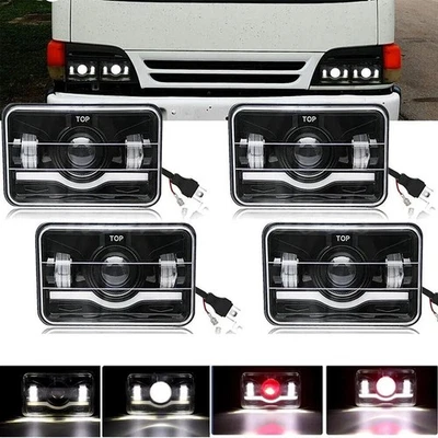4Pcs Headlamp For Isuzu NQR NPR NPR-HD FTR 4x6" LED Headlight Hi/Lo Sealed Beam - Image 1 of 4