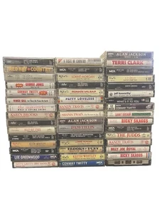 Large Lot Vintage Cassettes New & Used 46 Country Artists 1980’s 1990’s Hits! - Picture 1 of 10