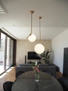 Flos IC S2 Brushed Brass ceiling Pendent light - Picture 1 of 12