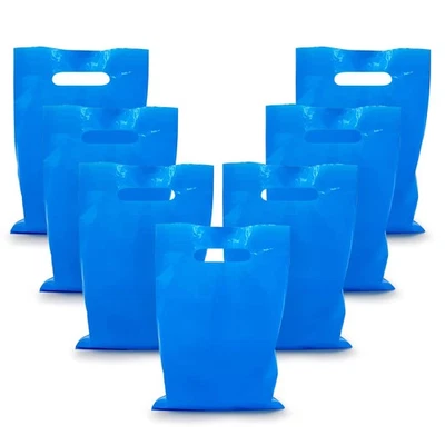 40 PIEZAS Bolsas de Regalo de Plástico Azul Bolsa de Caramelos Bolsas Troqueladas son Resistentes Fiesta Surtido... Foto 1 de 4