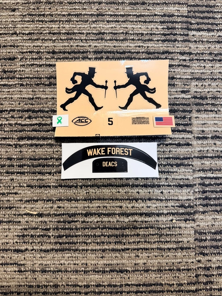 Mini Wake Forest Demon DEACS Football Helmet Decals Riddell Speed - Image 1 of 1