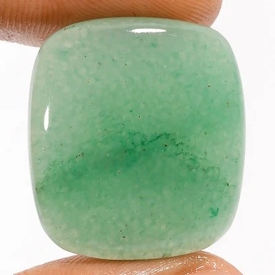 100% Natural Green Aventurine Radiant Cabochon Gemstone 30 Ct 24X22X6 mm A-35643 - Image 1 of 2
