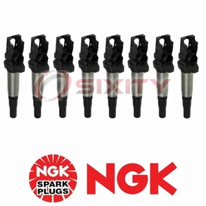 For BMW 750Li xDrive NGK 8 pc Ignition Coils 4.4L V8 2010-2015 ev - Picture 1 of 4