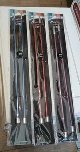 Knit Pro Zing Three Pairs 4 5.5 6 mm Knitting Needles Metallic - Picture 1 of 3