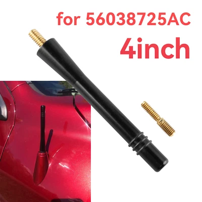 Nuevo mástil de antena corto de aluminio negro de 4" para Dodge Ram 1500 2500 3500 2009-2023 Foto 1 de 4