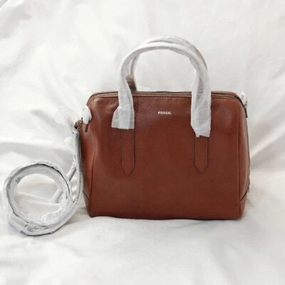 Cartera/brossbody Fossil Sydney mediana de cuero marrón nueva con etiquetas $250 Foto 1 de 4