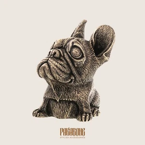 BRONZEFIGUR FRANZÖSISCHE BULLDOGGE BRONZE MINIATUR HUNDESKULPTUR SAMMLERSTÜCK - Bild 1 von 7