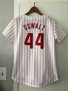 Roy Oswalt Authentic Majestic Philadelphia Phillies Jersey Women's Medium Stitch - Picture 1 of 8
