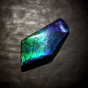 Ammolite Ammonite Prehistoric Marine Fossil Gemstone Rare Purple Blue Green - Picture 1 of 12