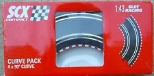 SCX COMPACT #31380 90 DEGREE CURVE 1:43 SLOT RACING EXPANSION 4 PACK NEW