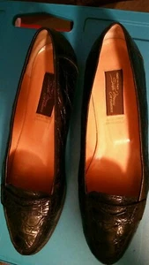 Sesto Meucci Damengröße 10N braune Krokodil-Halbschuhe  - Bild 1 von 10