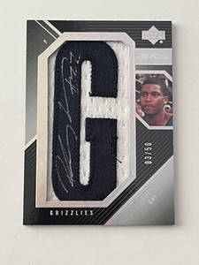 RUDY GAY 2006-07 UD BLACK LETTERMAN PATCH RC AUTO /50 GRIZZLIES AN-RG