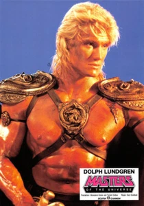 Masters of the Universe ORIGINAL Aushangfoto Dolph Lundgren He-Man /Courtney Cox - Imagen 1 de 1