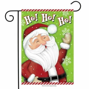 Bandiera da giardino natalizia Ho Ho Ho Santa Briarwood Lane 12,5" x 18" modello G00695 - Foto 1 di 5