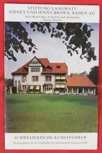 Schweizerische Kunstführer Nr 483 , Stiftung Langmatt - Architektur , 1991,TOP - Imagen 1 de 6
