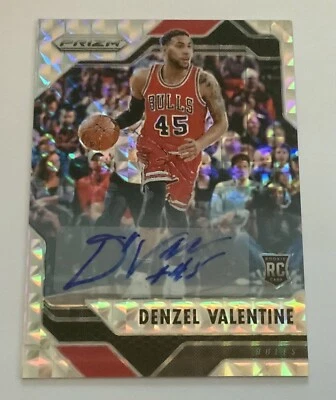 2016-17 Panini Mosaic Rookie Prizm Auto Denzel Valentine Chicago Bulls Card #20 - Image 1 of 4