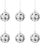 6Pcs Mirror Disco Ball, 1.96Inches Silver Hanging Ball for Party, Birthd