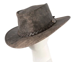 Stonewas Jacaru Leather Australian Outback Hat Made in AU Water reistsant UPF50+ - Picture 1 of 10