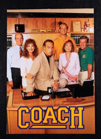 Cast of COACH Autographed Postcard Craig T. Nelson Jerry Van Dyke etc Cover